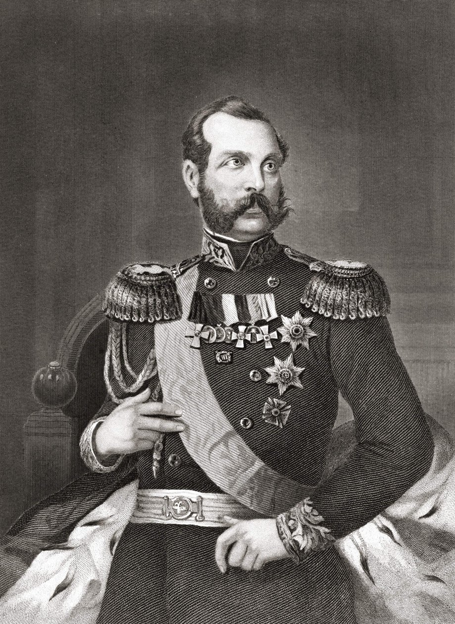 अलेक्जेंडर II निकोलायेविच (1818 - 1881), रूस के सम्राट का पोर्ट्रेट। द्वारा अज्ञात कलाकार