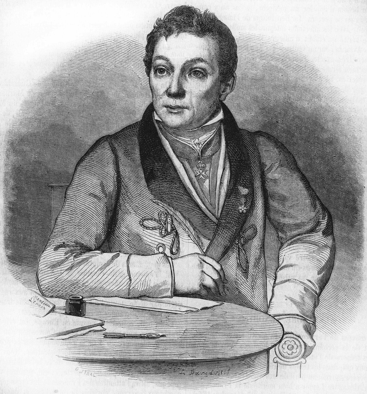 अलेक्जेंड्रे लेनोर का पोर्ट्रेट। फ्रांसीसी पुरातत्वविद् (1761 से 1839)। द्वारा अज्ञात कलाकार