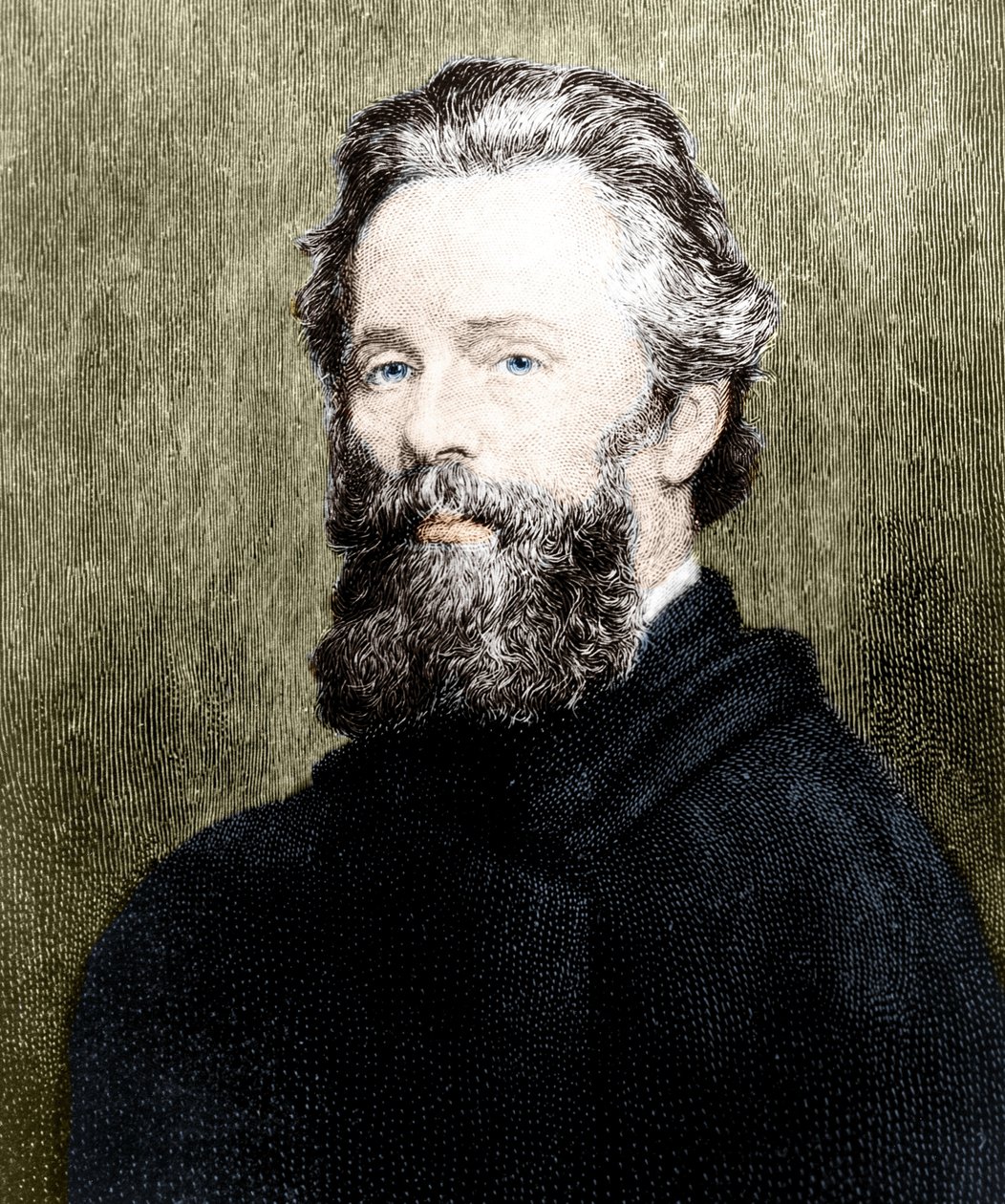 अमेरिकी कवि और उपन्यासकार हरमन मेलविल (1819-1891) का पोर्ट्रेट। द्वारा अज्ञात कलाकार