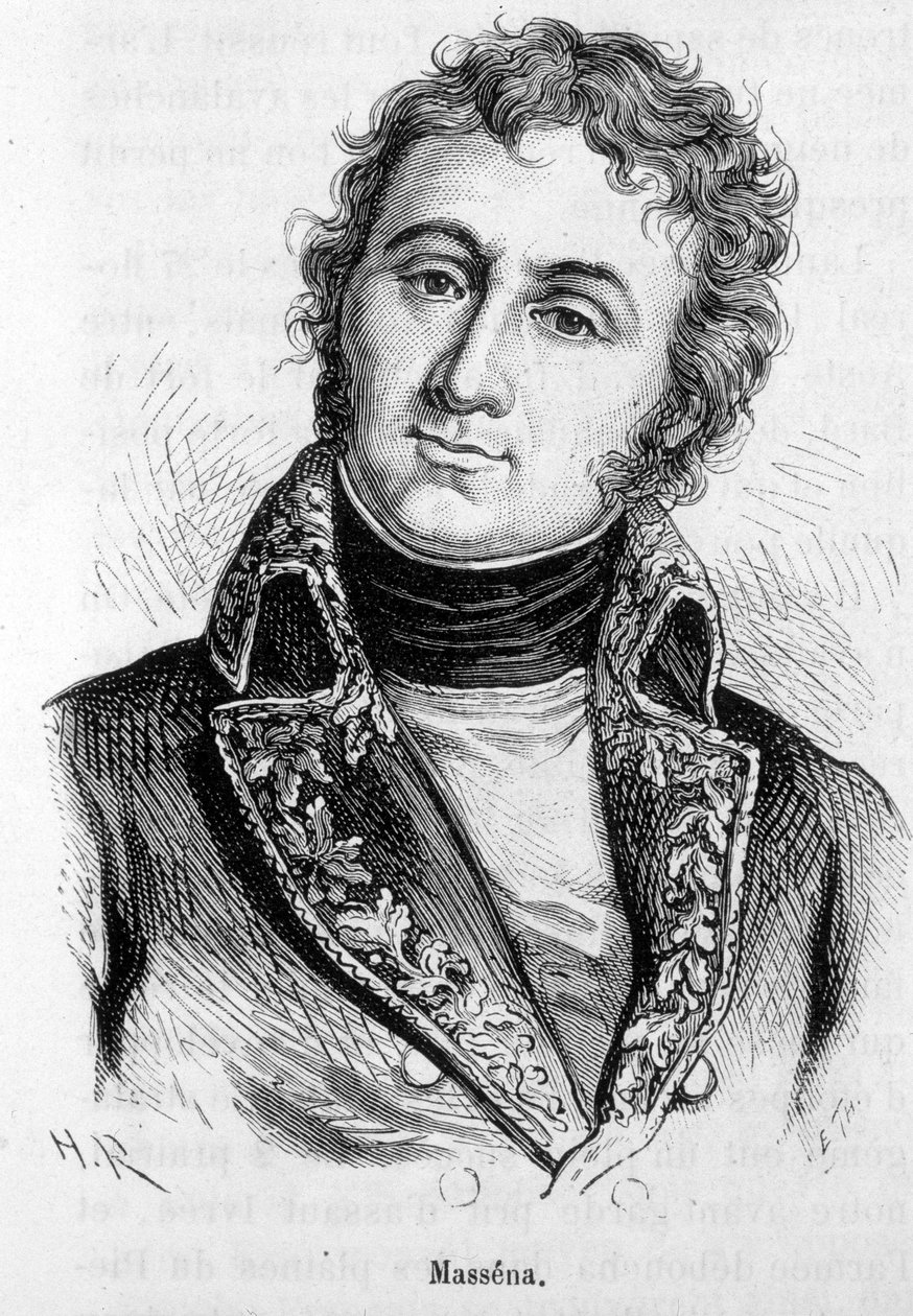 आंद्रे मसेना का पोर्ट्रेट (1756-1817), फ्रांस का मार्शल। द्वारा अज्ञात कलाकार