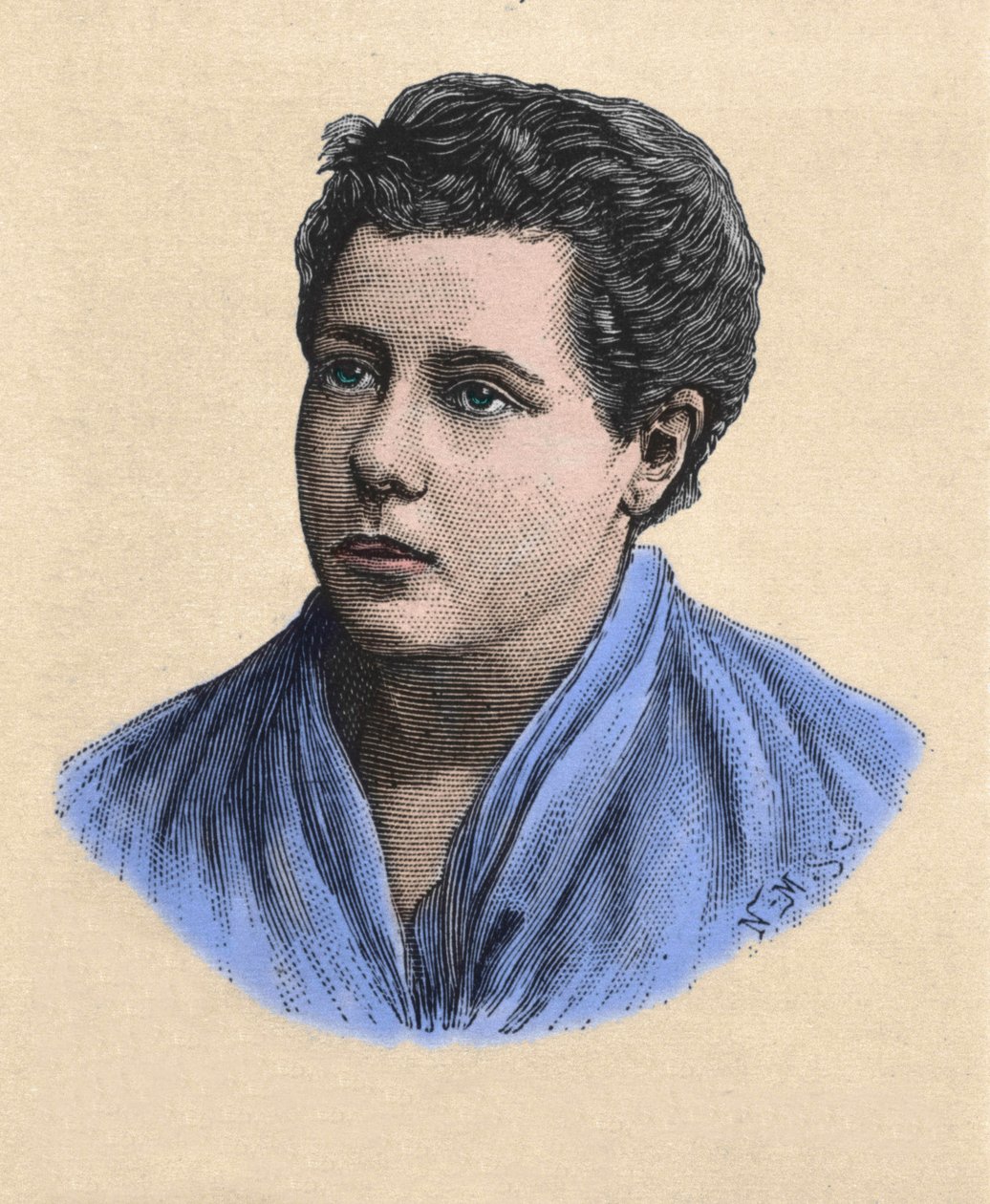 एनी बेसेंट (1847-1933) थियोसोफी, ब्रिटिश नारीवादी और लेखिका का पोर्ट्रेट। द्वारा अज्ञात कलाकार