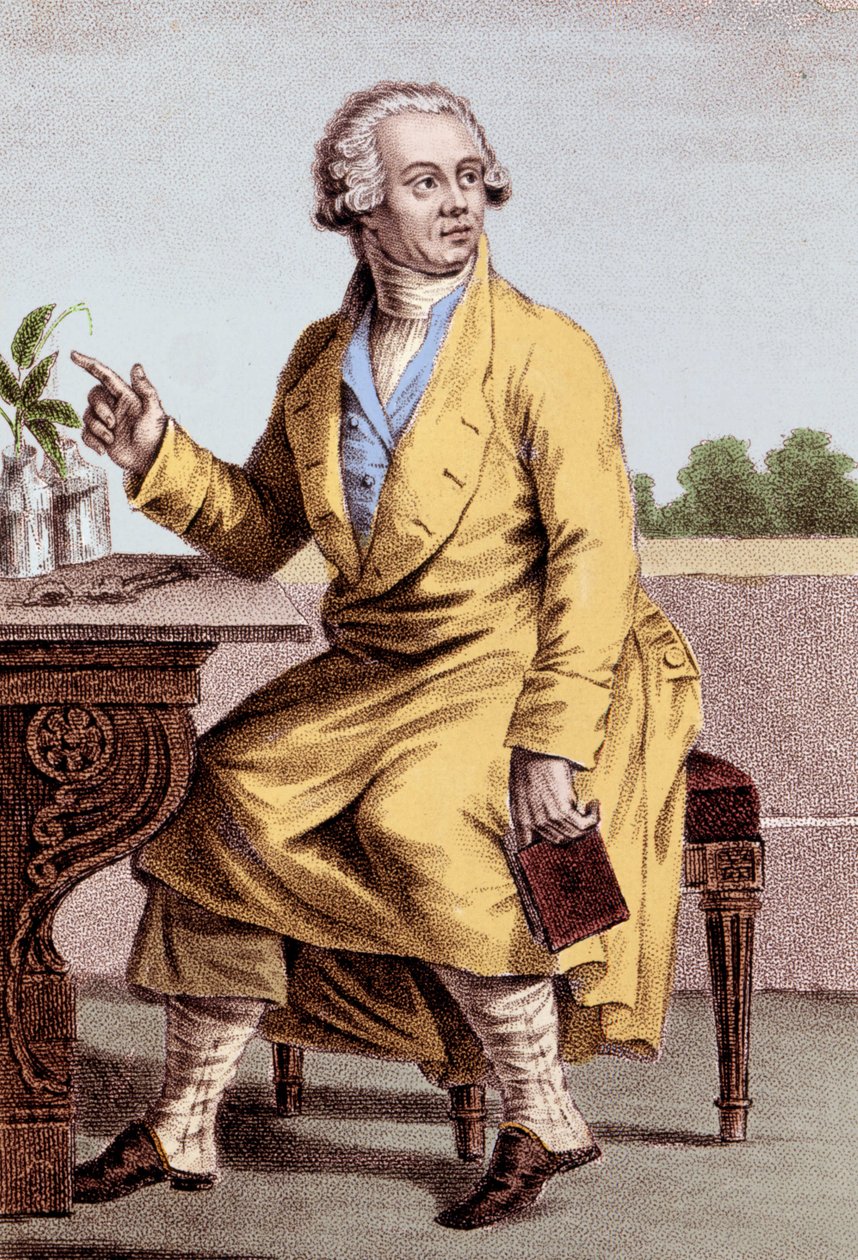 एंटोनी लॉरेंट डी लवॉज़ियर (1743-1794) का पोर्ट्रेट, फ्रांसीसी रसायनज्ञ। द्वारा अज्ञात कलाकार