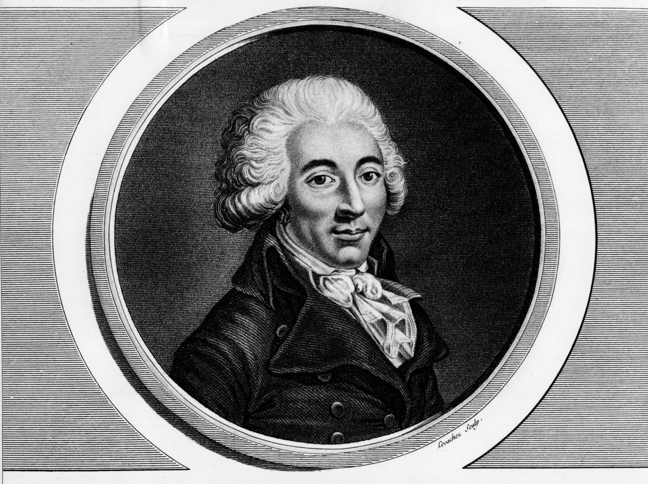 कन्वेंशन के प्रतिनियुक्त आर्मंड गेन्सोन (1758 - 1793) का पोर्ट्रेट। "" फ्रांसीसी क्रांति के ऐतिहासिक चित्रों का पूरा संग्रह, तीन खंडों में उत्कीर्णन। "" 1804। द्वारा अज्ञात कलाकार