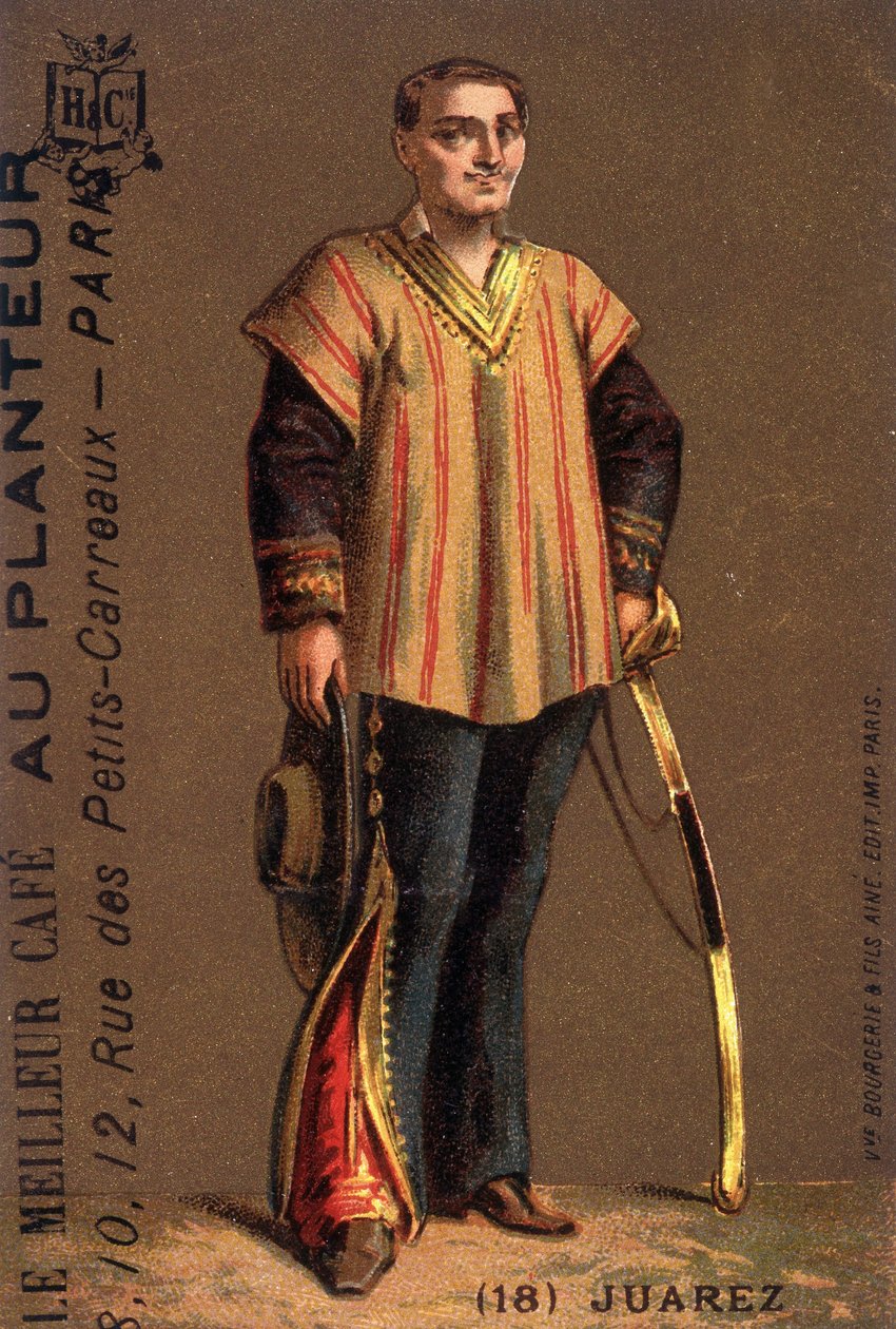 बेनिटो जुआरेज़ का पोर्ट्रेट (1806-1872), मैक्सिकन राजनीतिज्ञ। द्वारा अज्ञात कलाकार