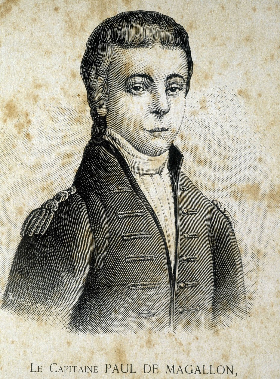 कैप्टन पॉल डी मैगलन (1784 - 1859) का पोर्ट्रेट - "" लेस कंटेम्पोरेंस "" में, और 19 वीं शताब्दी के अंत में। द्वारा अज्ञात कलाकार