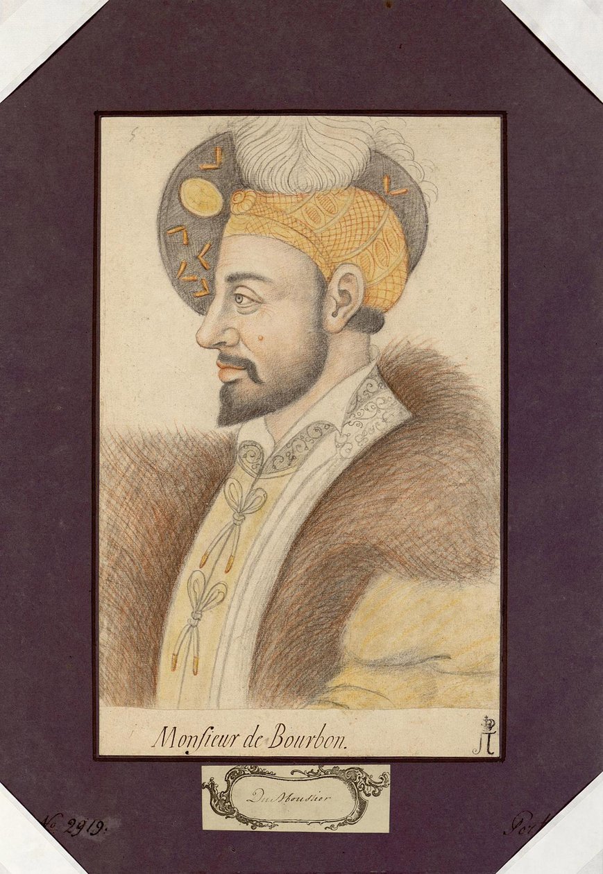 चार्ल्स III का पोर्ट्रेट, ड्यूक ऑफ़ बॉर्बन (1490-1527), कॉन्स्टेबल ऑफ़ बॉर्बन, बेनामी। कागज पर काला चाक और संगीन, आकार: 30,6x19,2 द्वारा अज्ञात कलाकार