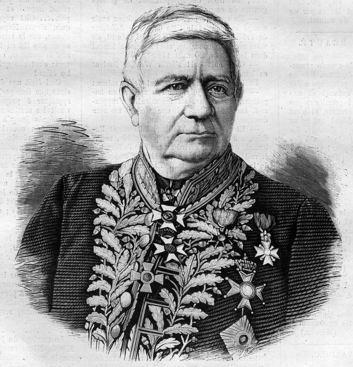 चार्ल्स जोसेफ पास्कल डी लुसेमैन्स (1808 -1882) का पोर्ट्रेट बेल्जियम के राजनेता - 1882 की उत्कीर्णन द्वारा अज्ञात कलाकार