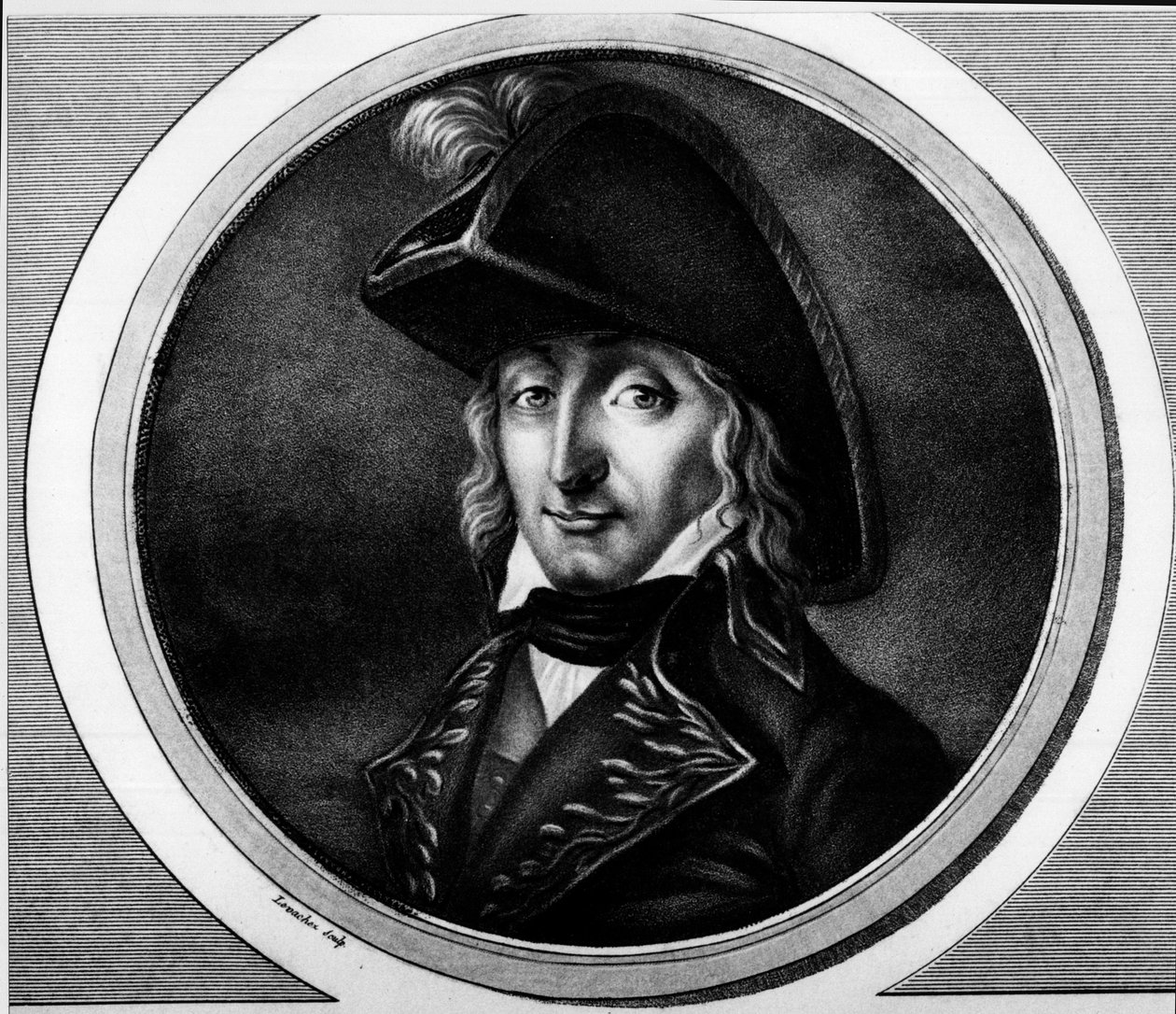 चार्ल्स पियरे फ्रेंकोइस ऑगेरेउ का पोर्ट्रेट, फ्रांसीसी जनरल (1757-1816)। "" फ्रांसीसी क्रांति के ऐतिहासिक चित्रों का पूरा संग्रह, तीन खंडों में उत्कीर्णन। "" 1804। द्वारा अज्ञात कलाकार