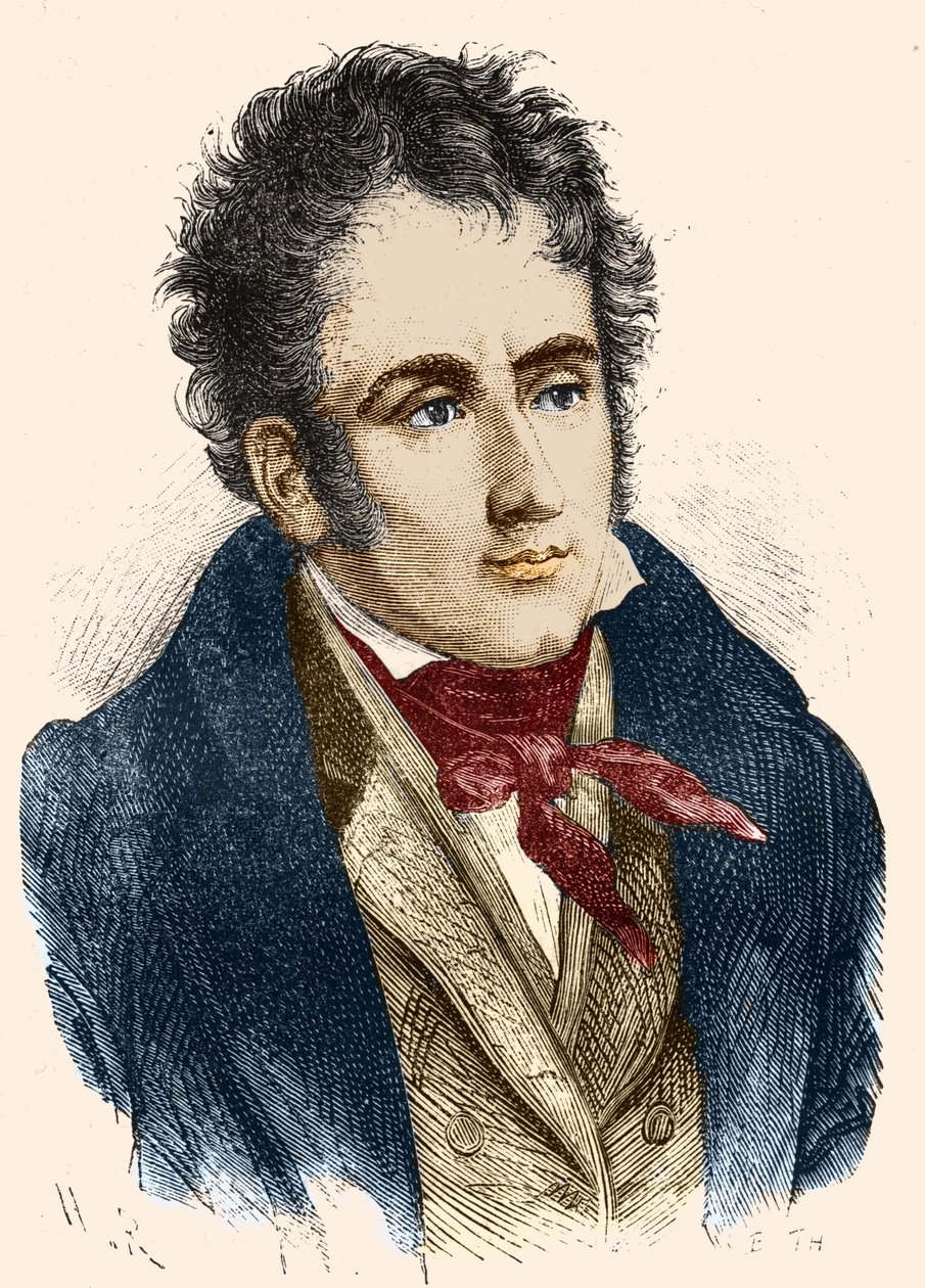 Chateaubriand का पोर्ट्रेट। उत्कीर्णन एस.डी. 19 वी सदी। द्वारा अज्ञात कलाकार