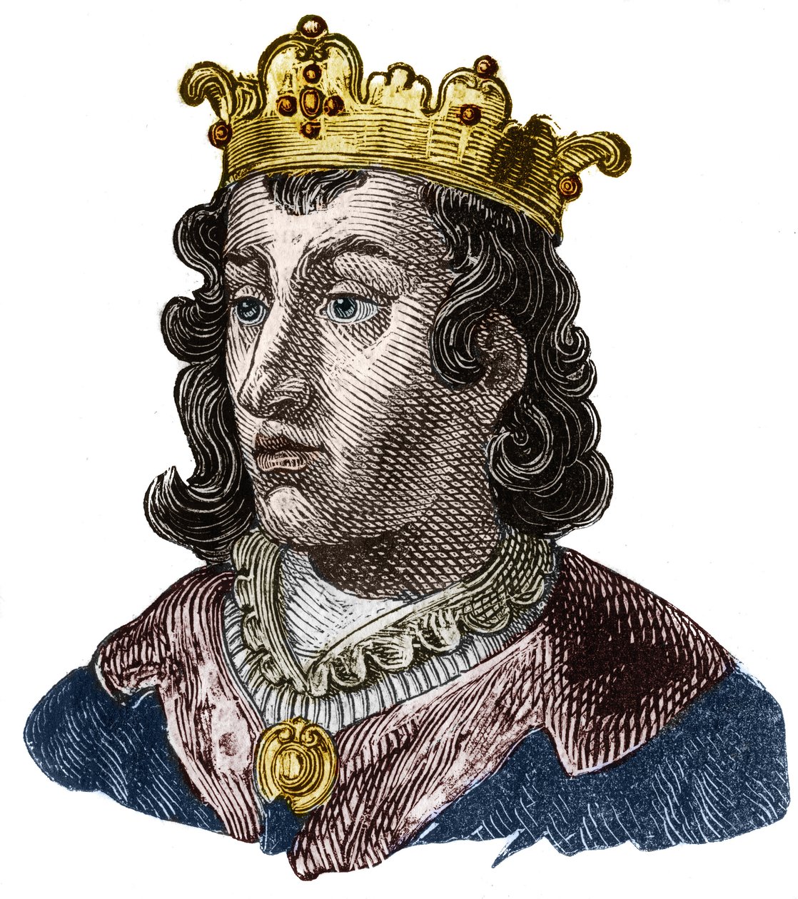 क्लॉथेयर III का पोर्ट्रेट (652 - 673), नेस्ट्रिया के राजा और बरगंडी King द्वारा अज्ञात कलाकार
