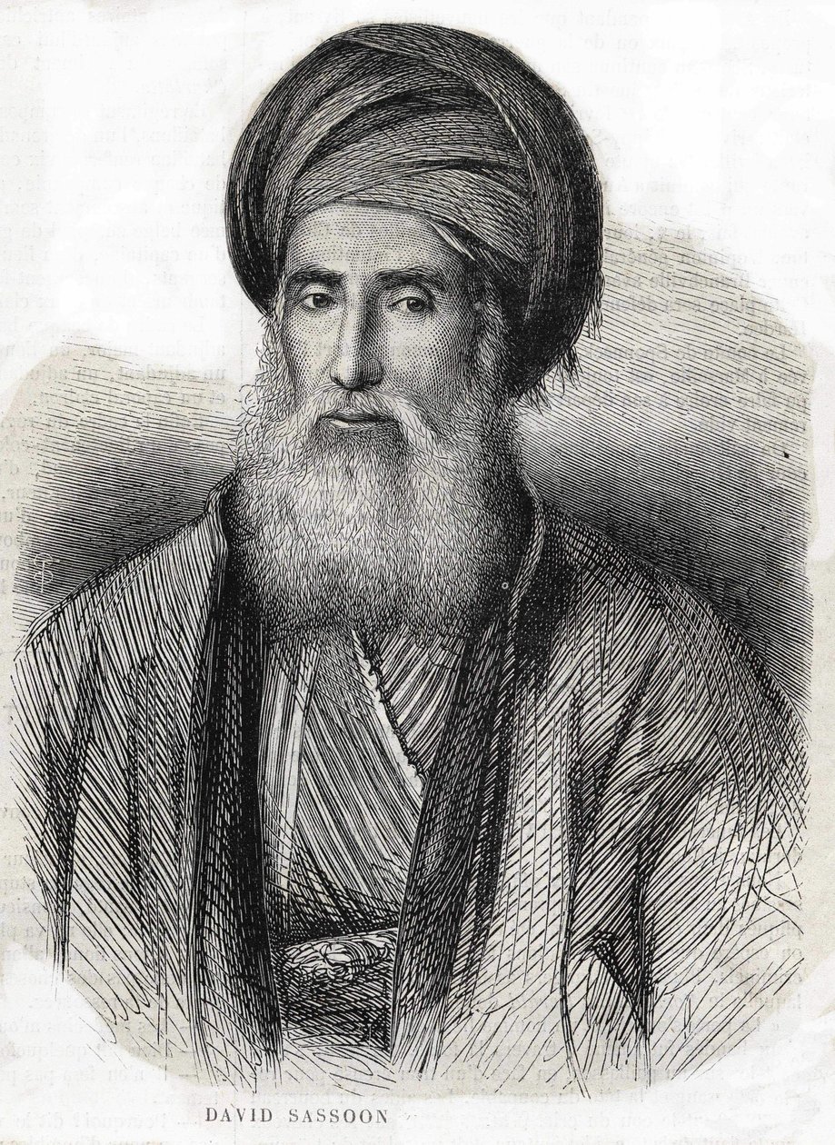 डेविड ससून का पोर्ट्रेट 1792-1865 द्वारा अज्ञात कलाकार
