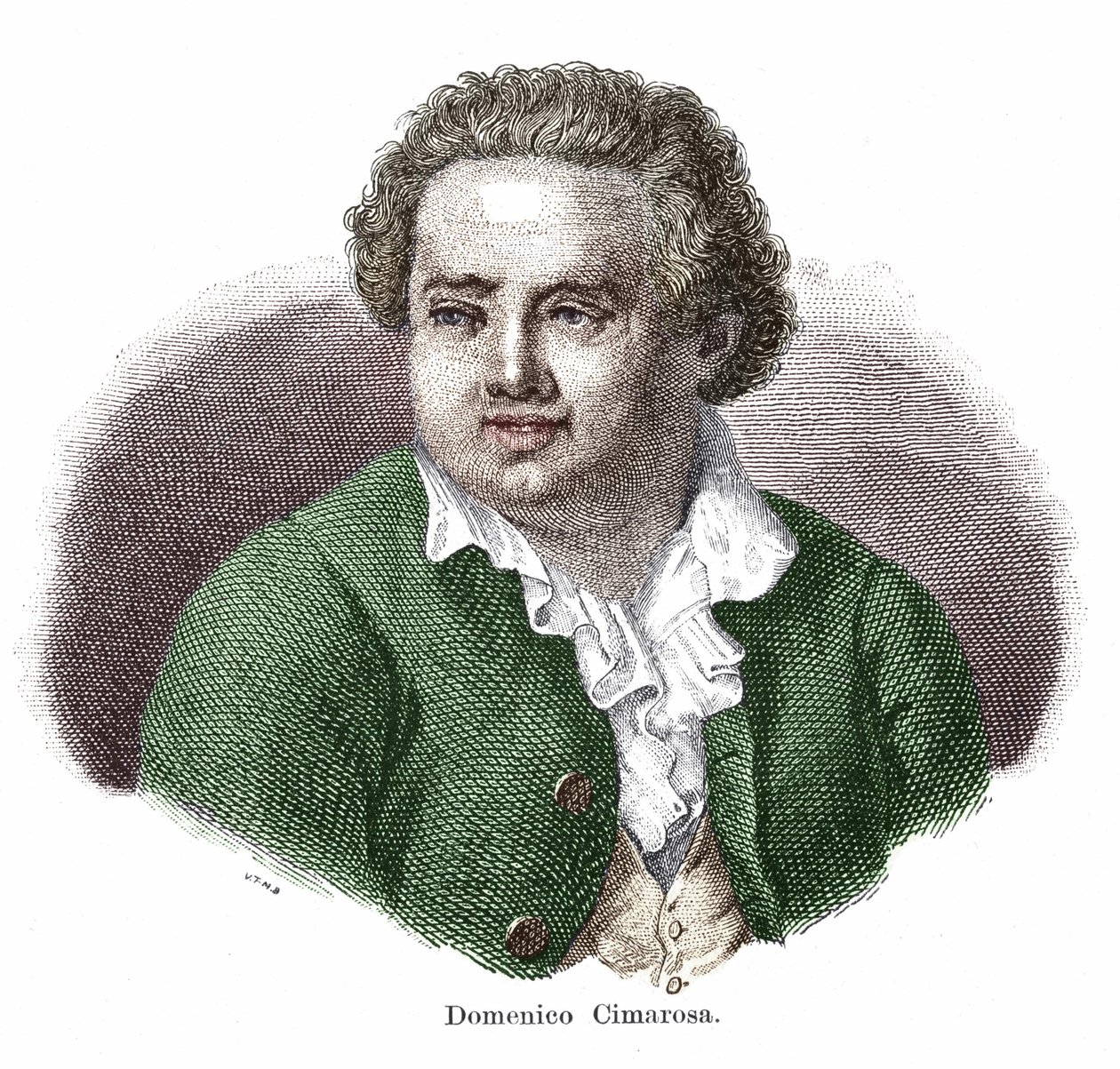 डोमिनिको सिमरोसा का पोर्ट्रेट (1749-1801), इतालवी संगीतकार। द्वारा अज्ञात कलाकार