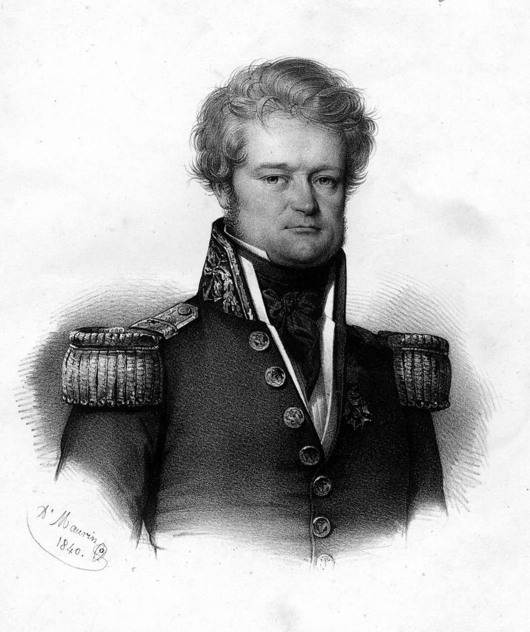 ड्यूमॉन्ट डी'उर्विले का पोर्ट्रेट (1790 - 1842), फ्रांसीसी नाविक - 1840 का उत्कीर्णन। द्वारा अज्ञात कलाकार