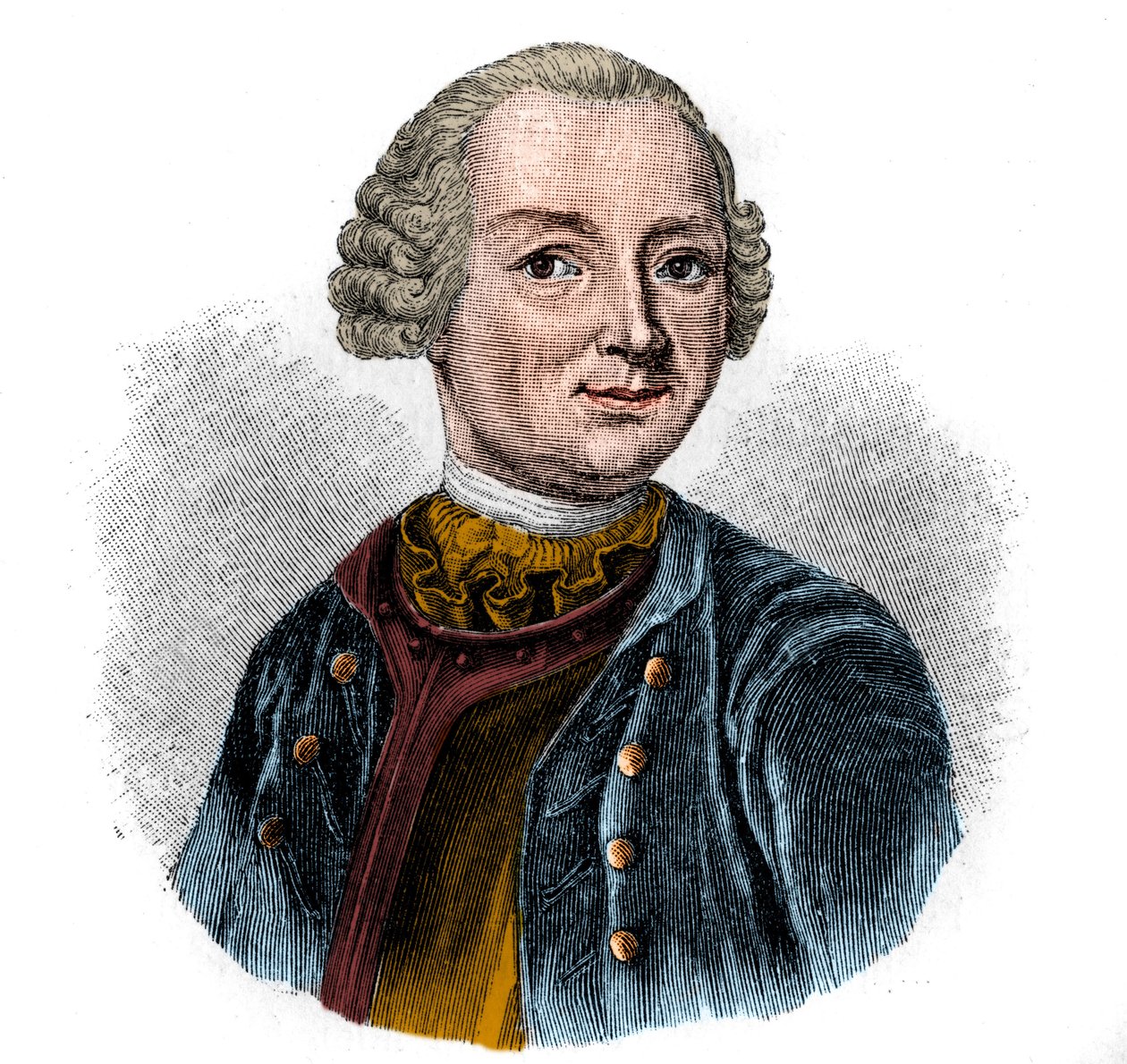 ईवाल्ड क्रिश्चियन वॉन क्लेस्ट (1715-1759) जर्मन कवि का पोर्ट्रेट। द्वारा अज्ञात कलाकार