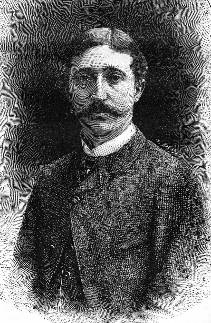 एडोर्ड डिटेल का पोर्ट्रेट, फ्रांसीसी चित्रकार (1848-1912)। द्वारा अज्ञात कलाकार
