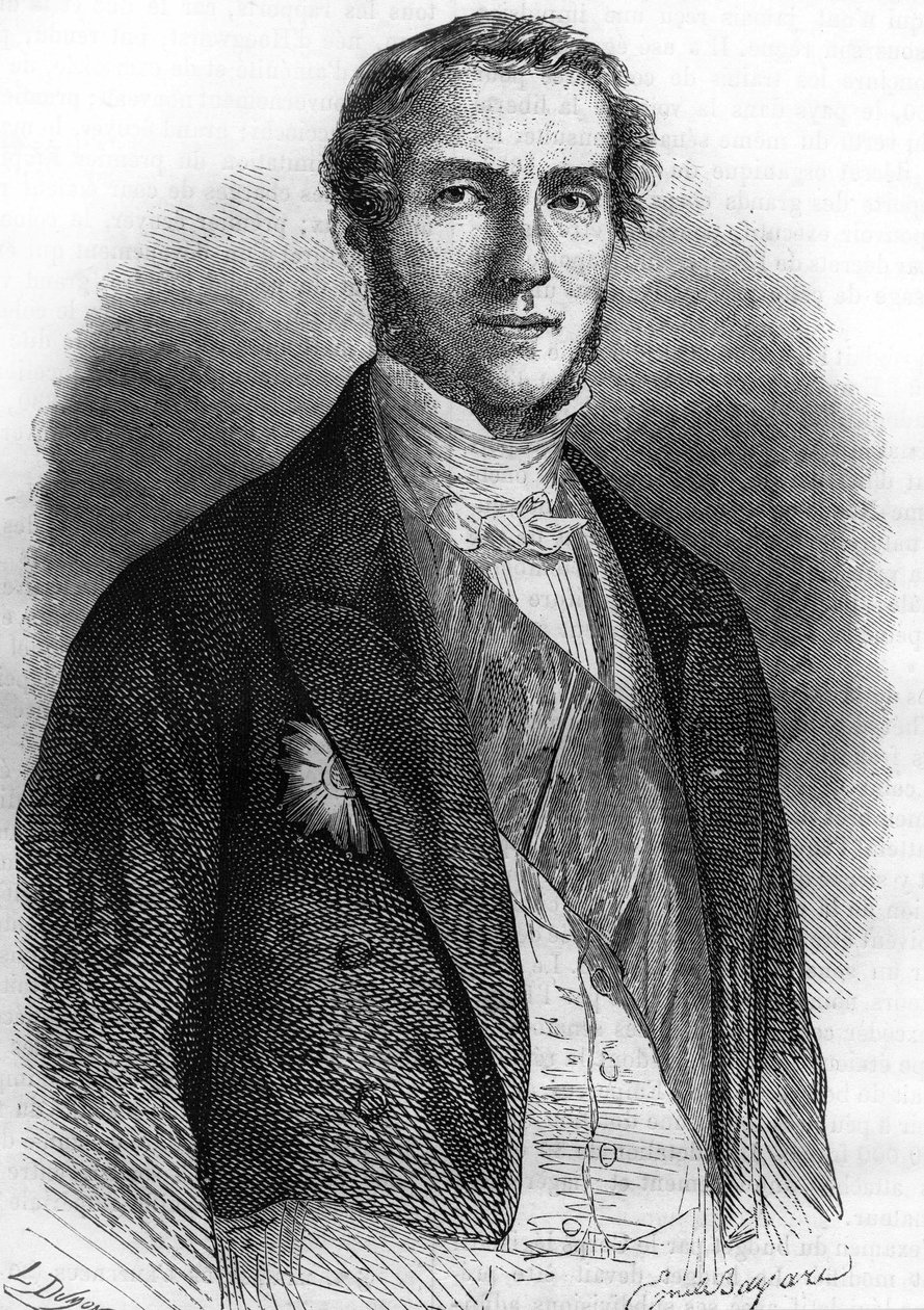 एडोअर्ड ड्रौयन डी ल्हुइस (1805-1881), फ्रांसीसी राजनयिक और राजनीतिज्ञ का पोर्ट्रेट। द्वारा अज्ञात कलाकार