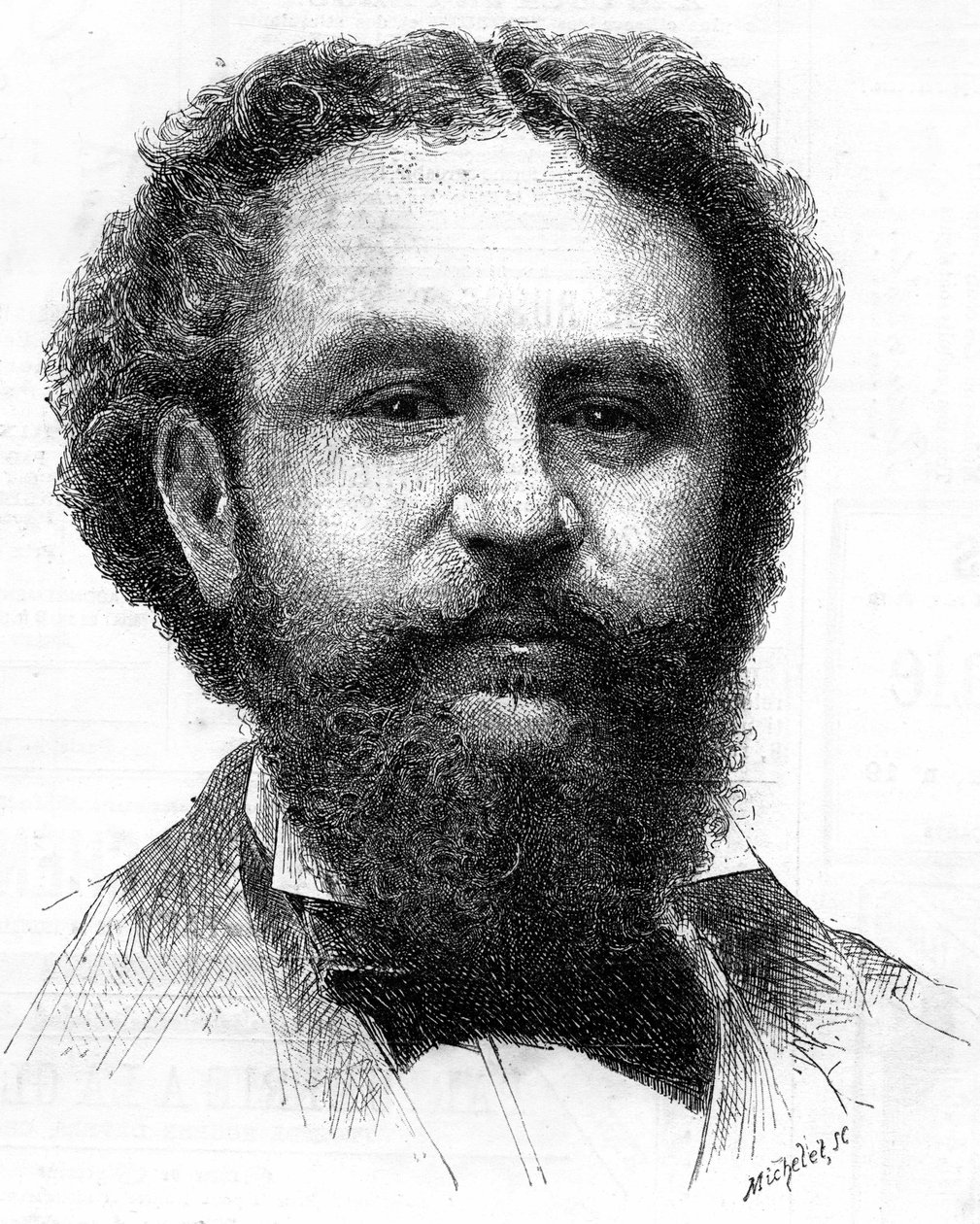 एमिल बर्जरात का पोर्ट्रेट (1845-1923), फ्रांसीसी लेखक। द्वारा अज्ञात कलाकार