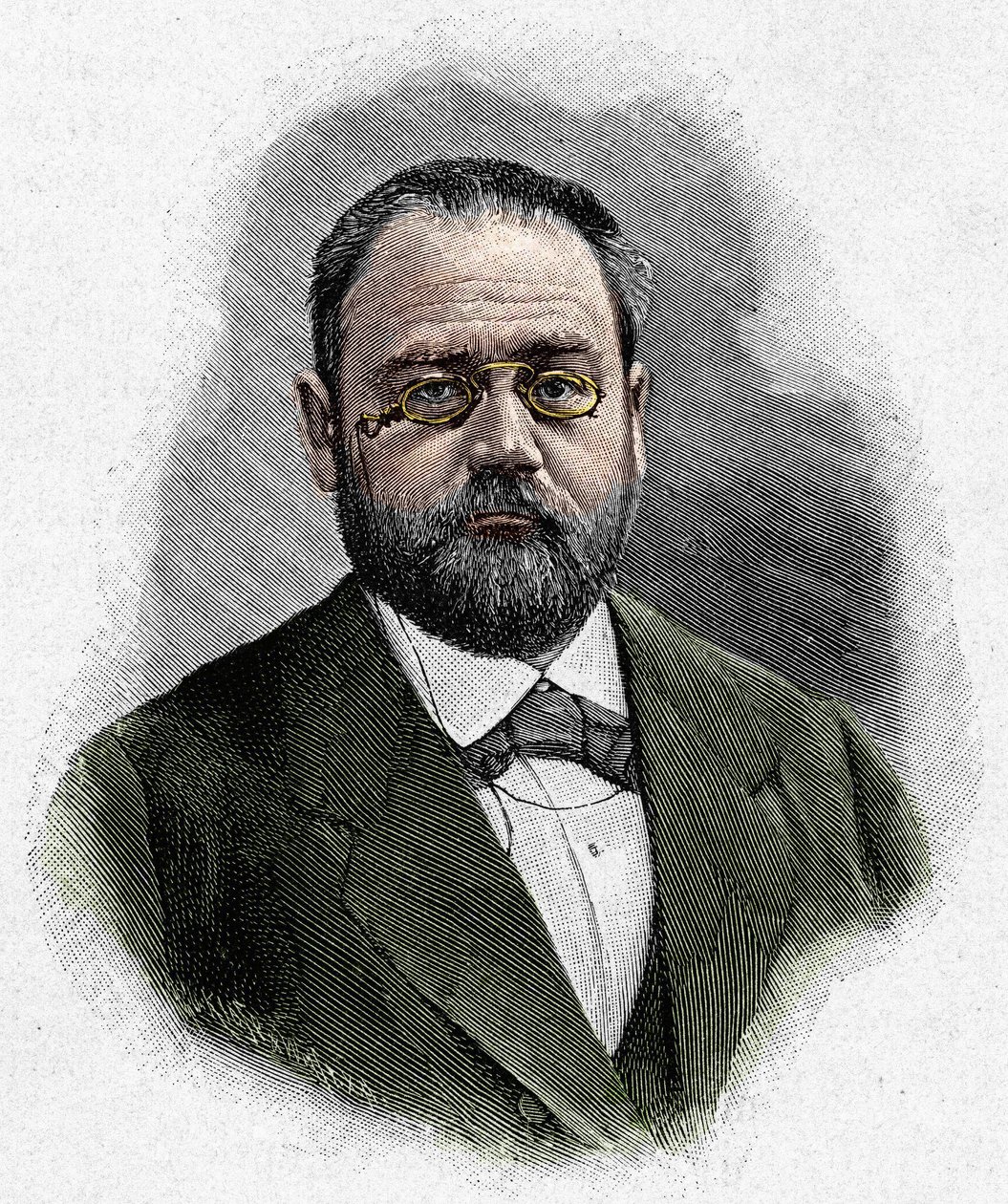 एमिल ज़ोला का पोर्ट्रेट (1840-1902) द्वारा अज्ञात कलाकार