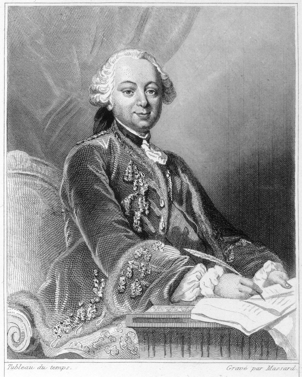 इटियेन फ्रांकोइस का पोर्ट्रेट, ड्यूक ऑफ चॉइसुल (1719 - 1785), फ्रांसीसी राजनेता - लवली द्वारा "हिस्टोइरे डेस फ्रैंस" में, उत्कीर्णन, एसडी। द्वारा अज्ञात कलाकार