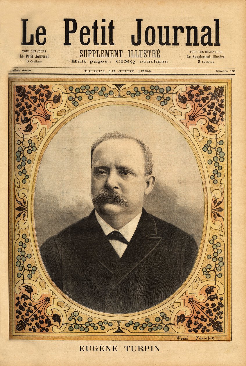 यूजीन टर्पिन का पोर्ट्रेट (1848-1927), विस्फोटकों में विशेषज्ञता रखने वाला रसायनज्ञ द्वारा अज्ञात कलाकार