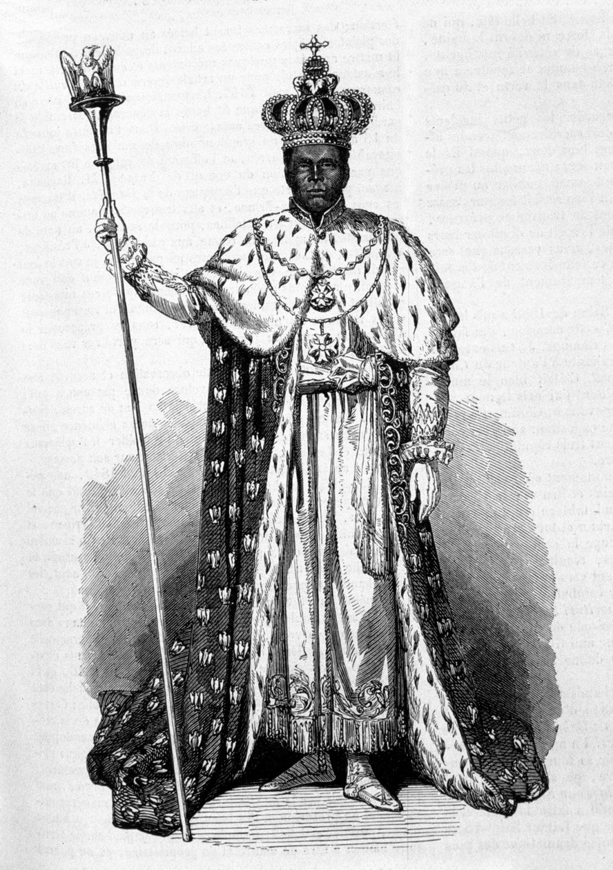 फॉस्टिन सोलौक (1782-1867) का चित्र फॉस्टिन प्रथम, 1847 से 1859 तक हैती का सम्राट 1856 का उत्कीर्णन द्वारा अज्ञात कलाकार