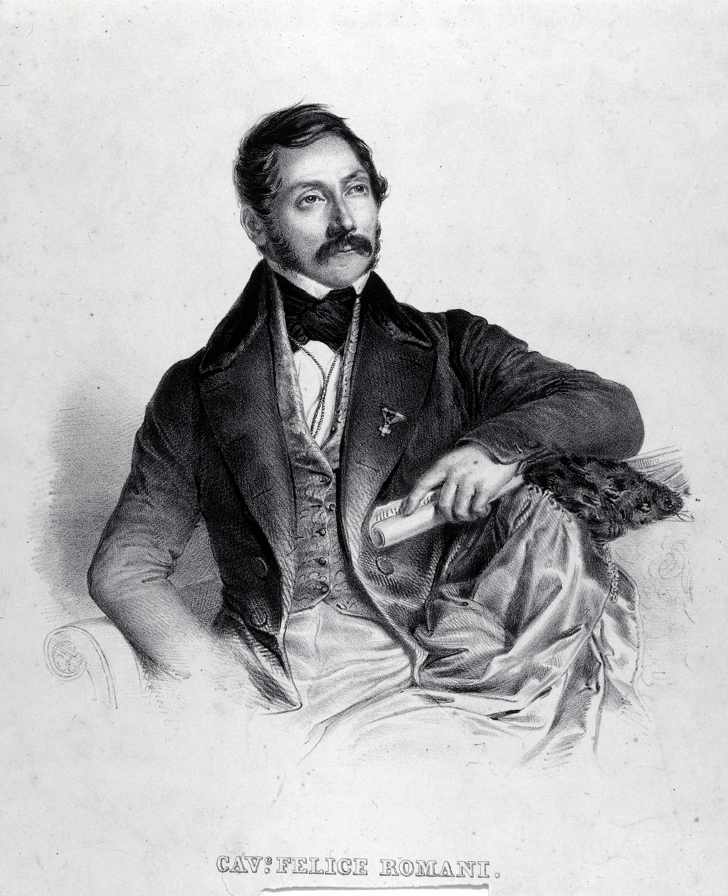 फेलिस रोमानी का पोर्ट्रेट, लिबरेटिस्ट, कवि और इटालियन आलोचक (1788-1865)। द्वारा अज्ञात कलाकार