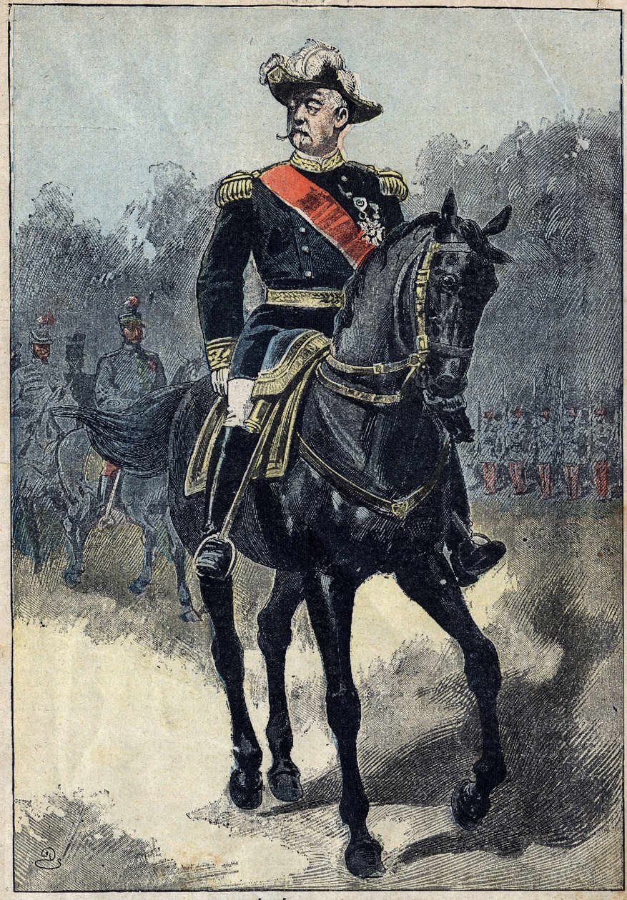 फेलिक्स गुस्ताव (फेलिक्स-गुस्ताव) सॉसियर (1828-1905), फ्रांसीसी जनरल का पोर्ट्रेट। 16 जनवरी के "" ले पेलेरिन "" में चित्रण द्वारा अज्ञात कलाकार