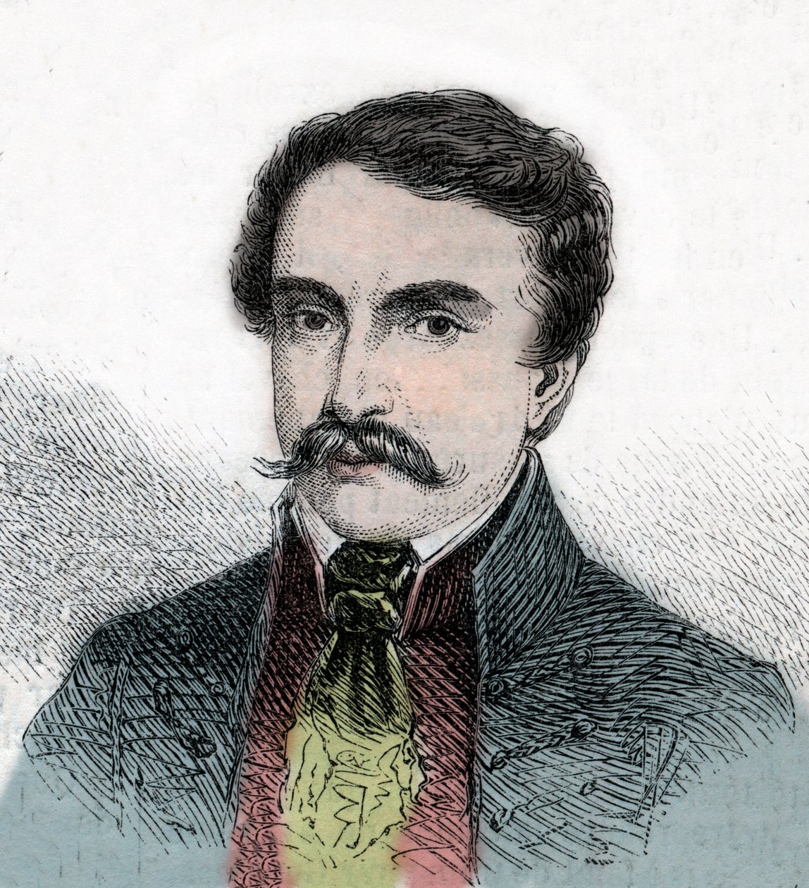 फेरेक डीक का पोर्ट्रेट (1803-1876), हंगेरियन राजनेता - "द इलस्ट्रस वर्ल्ड" से उत्कीर्णन द्वारा अज्ञात कलाकार
