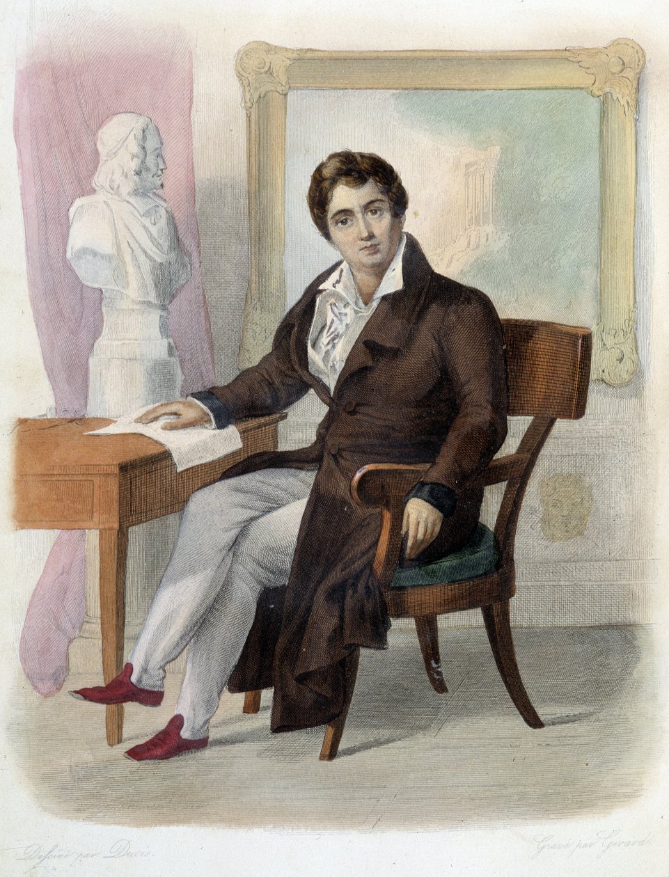 फ्रेंकोइस-जोसेफ (फ्रेंकोइस जोसेफ) तल्मा (1763-1826), फ्रेंच कॉमेडियन का पोर्ट्रेट। एड में। मेनेचेट, "" ले प्लुटार्क फ़्रैंकैस "" द्वारा अज्ञात कलाकार