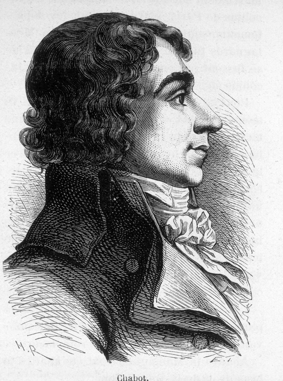 फ्रेंकोइस चाबोट का पोर्ट्रेट (1759-1794), फ्रांसीसी राजनीतिज्ञ। द्वारा अज्ञात कलाकार