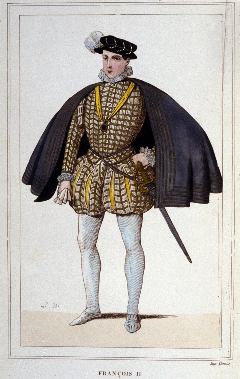 फ्रेंकोइस II (1544 - 1560) का पोर्ट्रेट, 1830 King से उत्कीर्ण फ्रांस के राजा द्वारा अज्ञात कलाकार