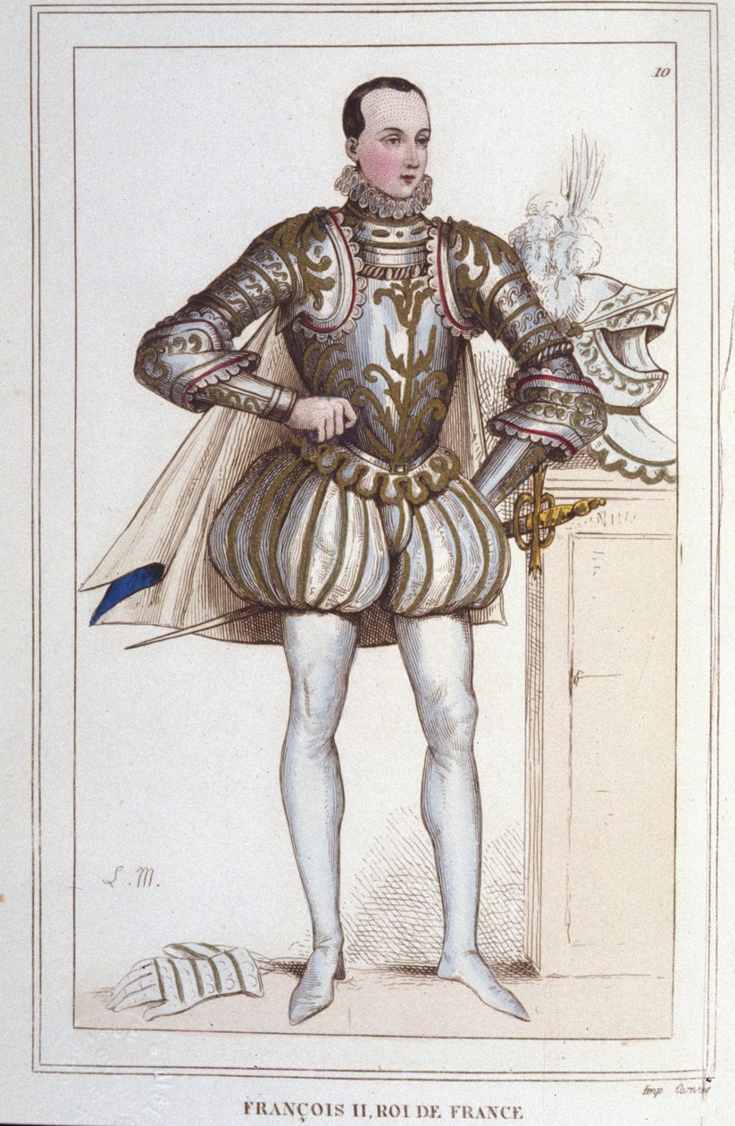 फ्रेंकोइस II (1544 - 1560) का पोर्ट्रेट, 1830 King से उत्कीर्ण फ्रांस के राजा द्वारा अज्ञात कलाकार