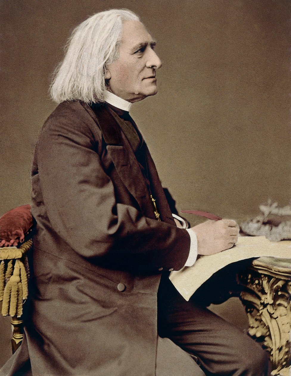 फ्रांज लिस्ट्ट (1811-1886) का पोर्ट्रेट, हंगेरियन संगीतकार, पियानोवादक और कंडक्टर द्वारा अज्ञात कलाकार