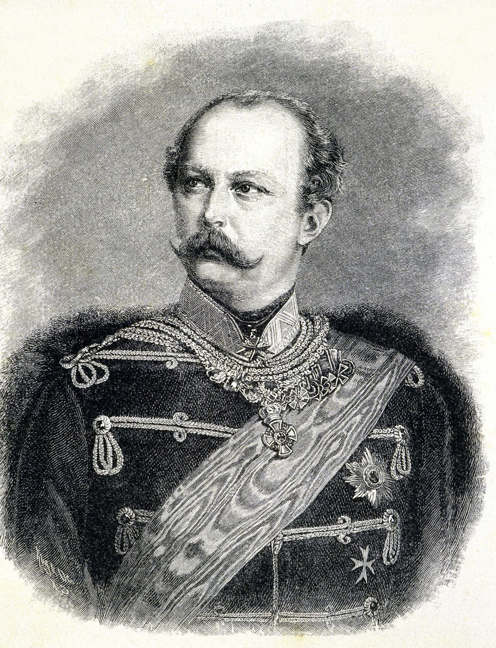 प्रशिया के फ्रेडरिक चार्ल्स का पोर्ट्रेट (1828 - 1885), विलियम I . का भतीजा द्वारा अज्ञात कलाकार