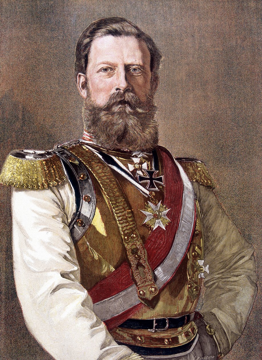 फ्रेडरिक III (1831-1888), जर्मनी के सम्राट और प्रशिया के राजा का पोर्ट्रेट। द्वारा अज्ञात कलाकार