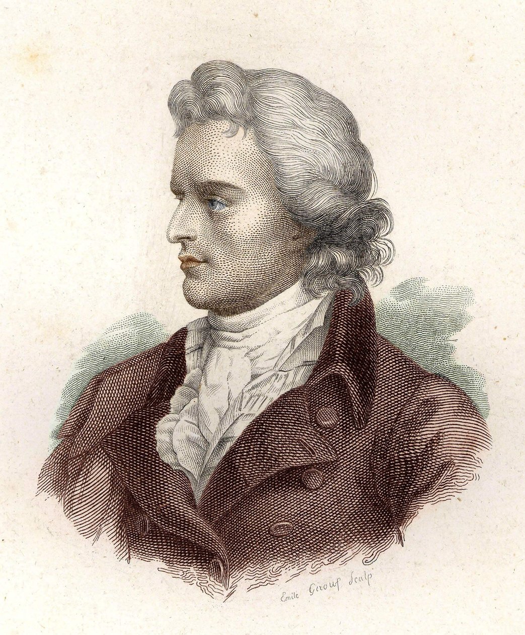 फ्रेडरिक वॉन शिलर का पोर्ट्रेट (1759-1805) द्वारा अज्ञात कलाकार