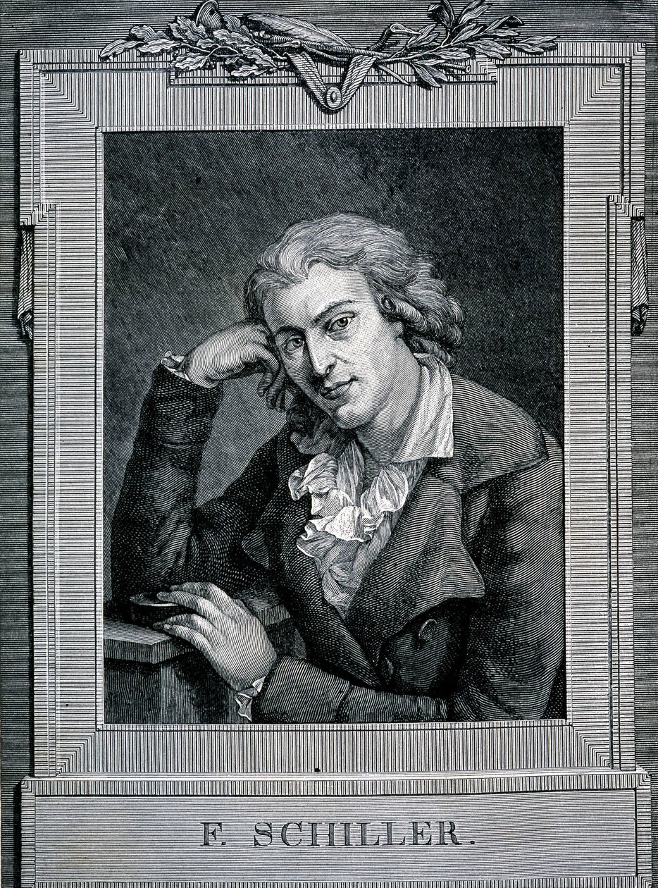 फ्रेडरिक वॉन शिलर (1759-1805), जर्मन कवि और नाटककार का पोर्ट्रेट। द्वारा अज्ञात कलाकार