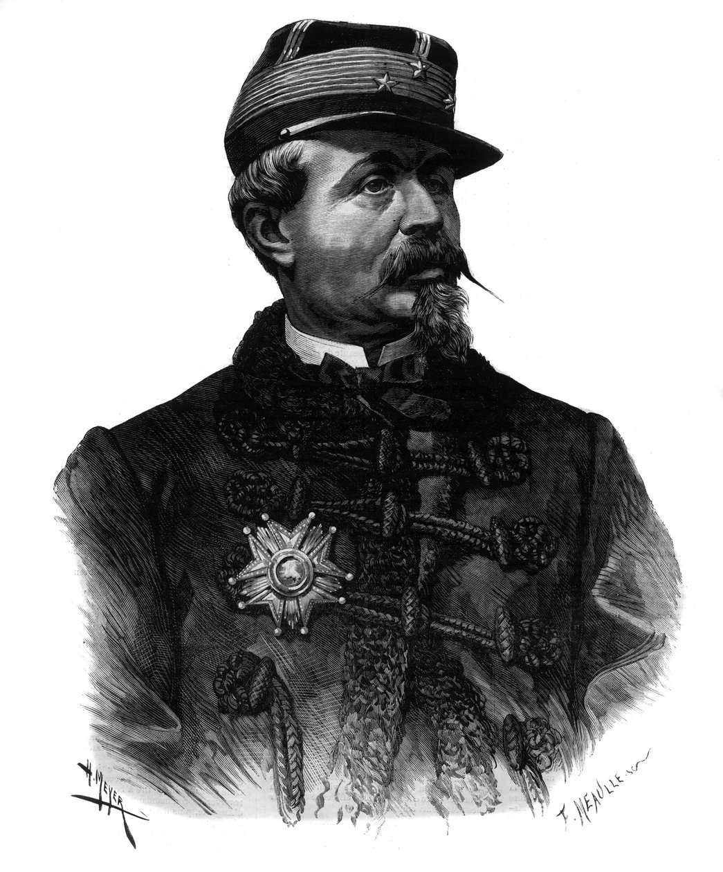 1883 की उत्कीर्णन जनरल अल्फ्रेड चांज़ी (1823-1883) का पोर्ट्रेट द्वारा अज्ञात कलाकार