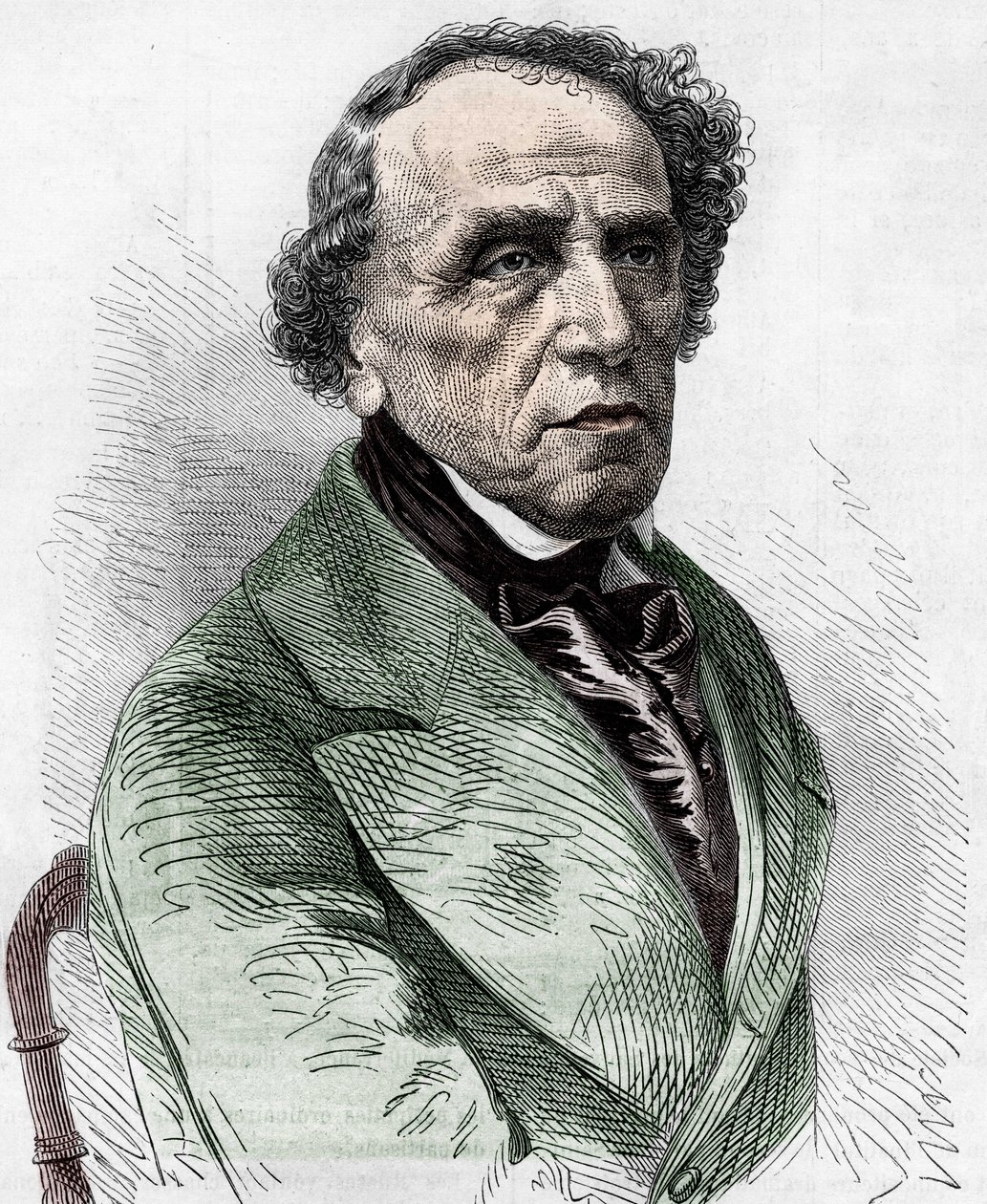 जियाकोमो मेयरबीर (1791-1864), जर्मन संगीतकार का पोर्ट्रेट। द्वारा अज्ञात कलाकार