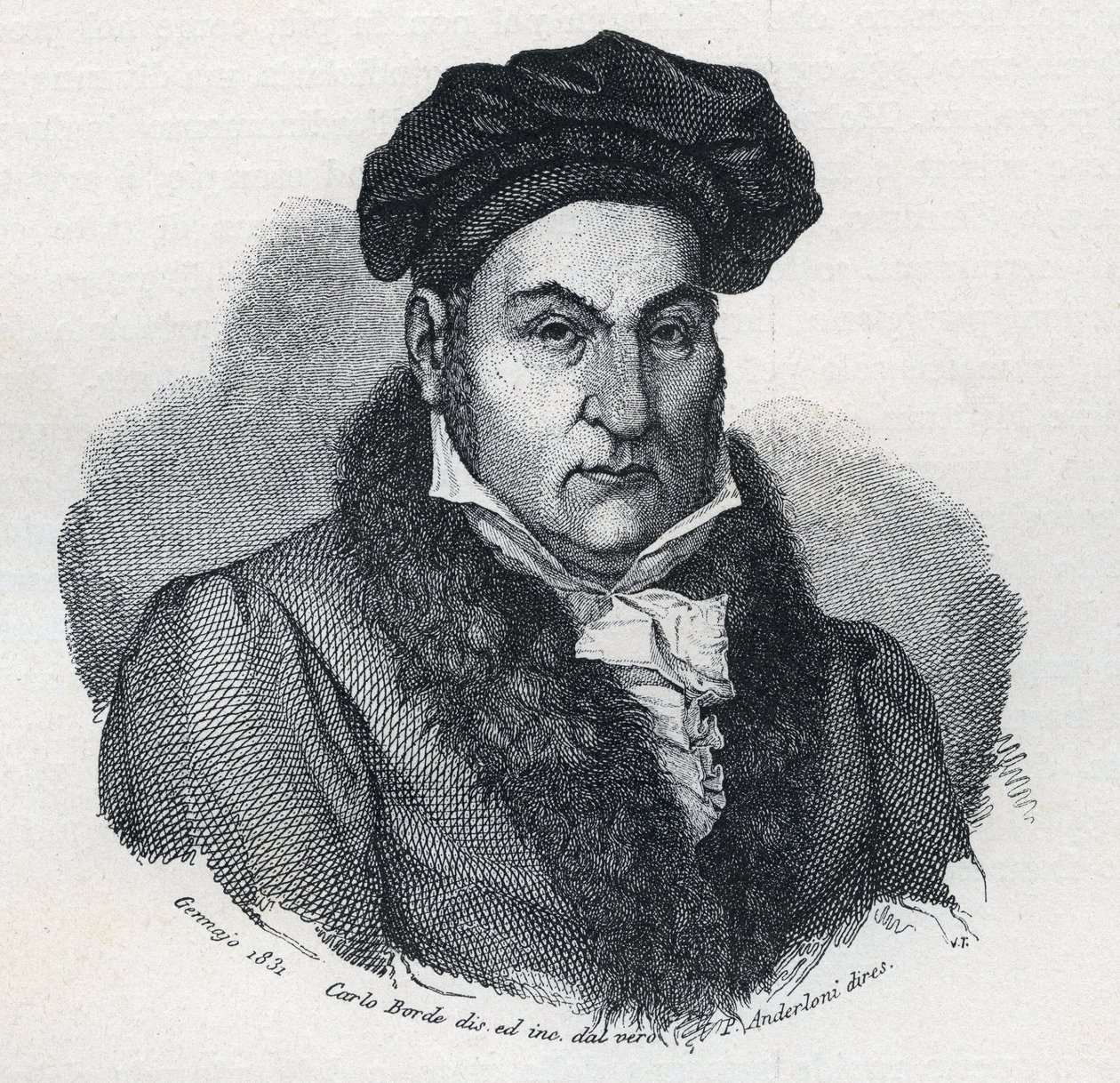 जियानडोमेनिको (जियान डोमेनिको) रोमाग्नोसी (1761-1835), इतालवी दार्शनिक और वकील का पोर्ट्रेट द्वारा अज्ञात कलाकार