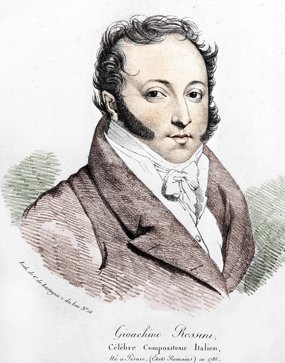 Gioacchino Rossini का पोर्ट्रेट (1792-1868)। द्वारा अज्ञात कलाकार
