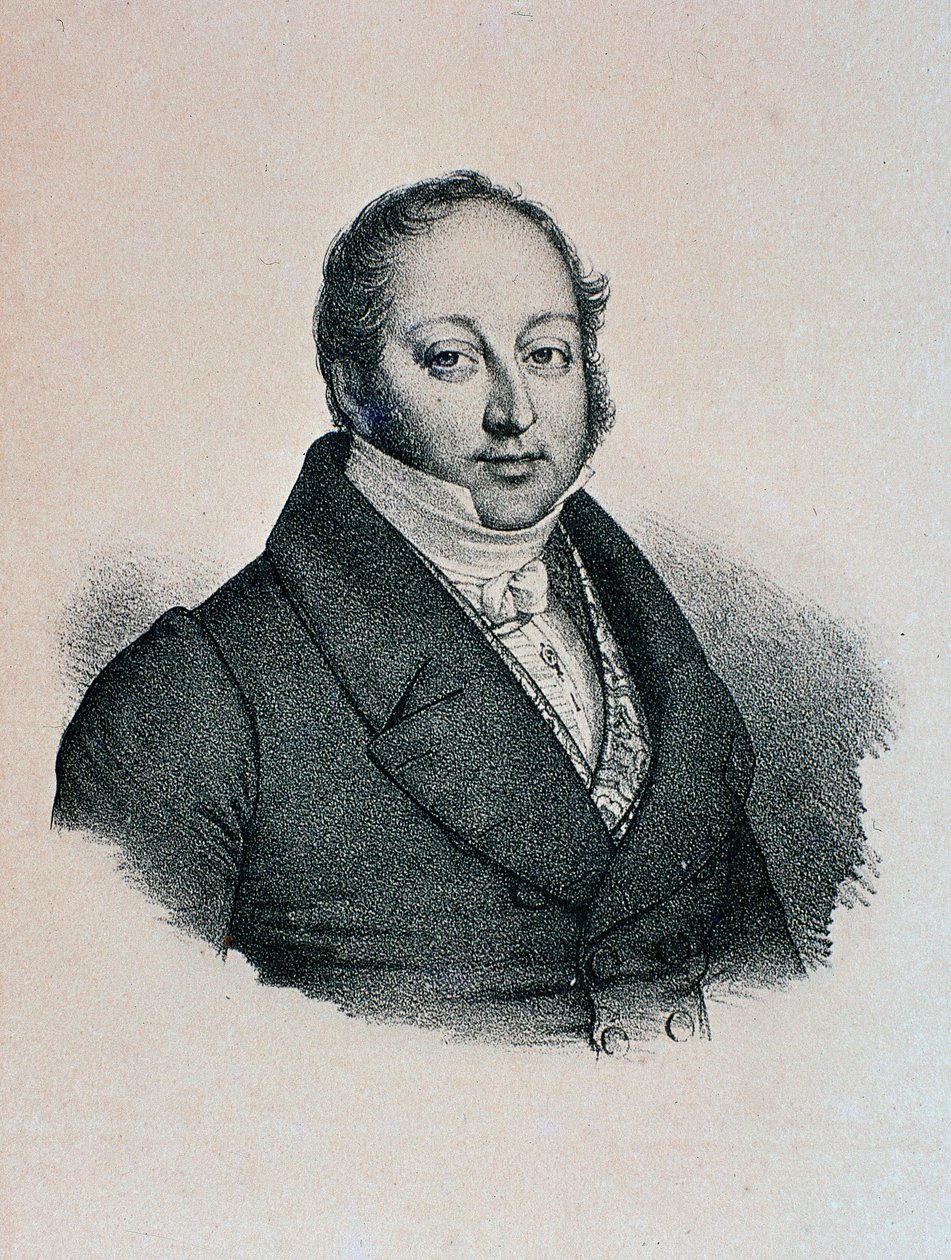 Gioacchino Rossini का पोर्ट्रेट (उत्कीर्णन) द्वारा अज्ञात कलाकार