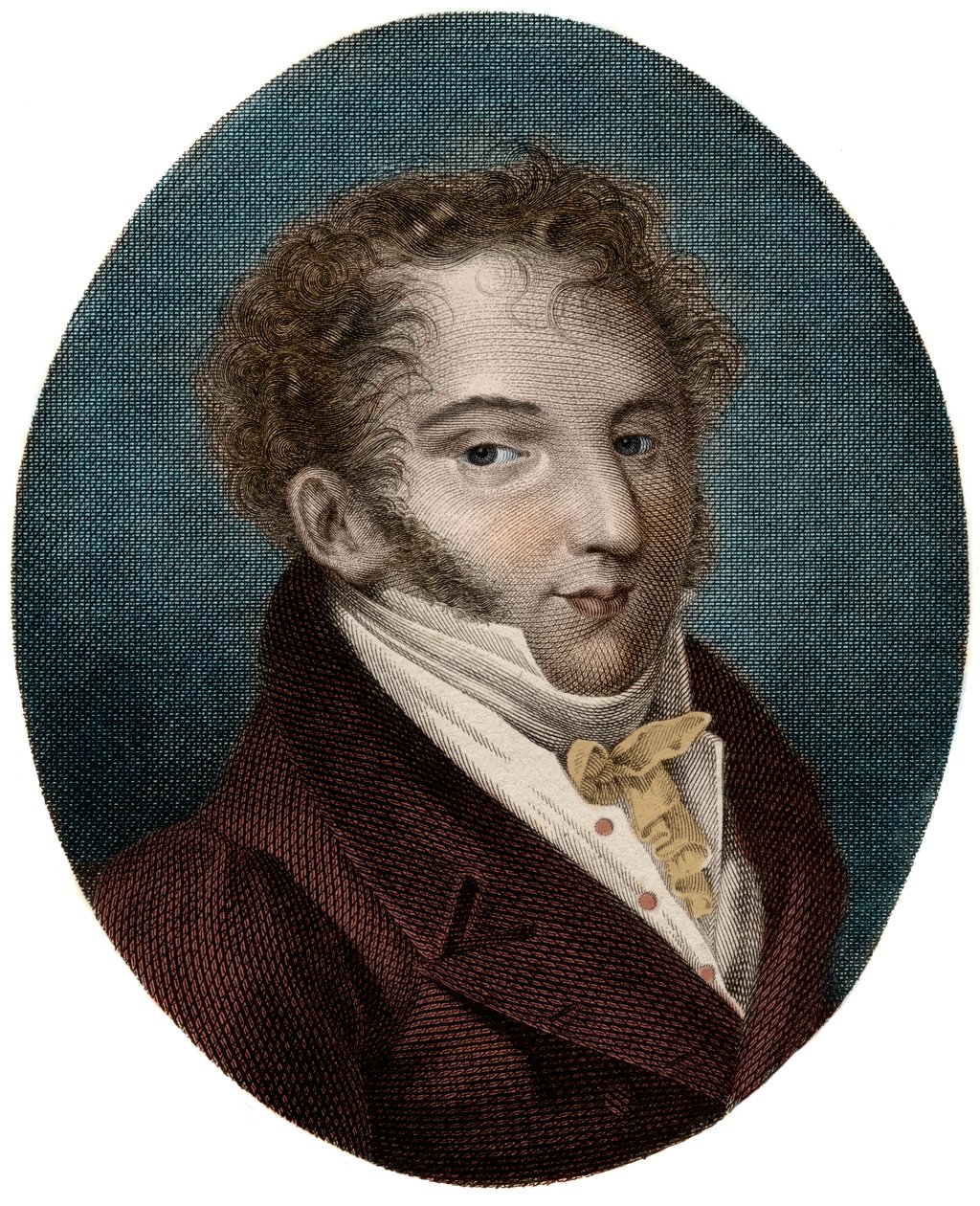 Gioachino (Gioacchino) Rossini (1792-1868), इतालवी संगीतकार का पोर्ट्रेट - द्वारा अज्ञात कलाकार