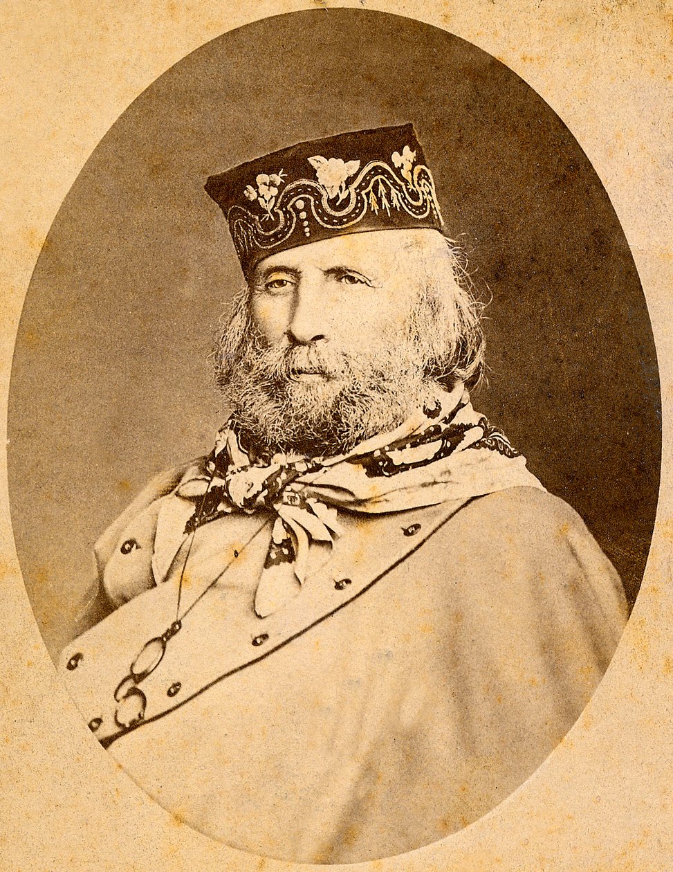 ग्यूसेप गैरीबाल्डी का पोर्ट्रेट (1807-1882) 1875। द्वारा अज्ञात कलाकार