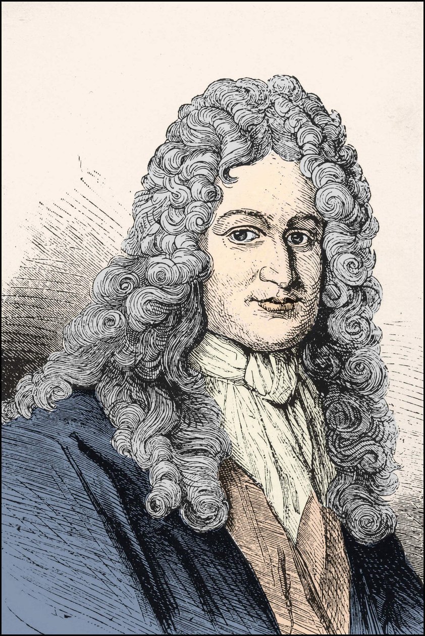 गॉटफ्राइड विल्हेम लाइबनिज (1646-1716), जर्मन दार्शनिक का पोर्ट्रेट। द्वारा अज्ञात कलाकार