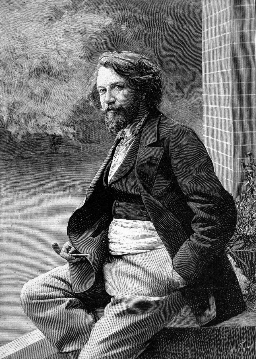 गुस्ताव चारपेंटियर का पोर्ट्रेट। फ्रांसीसी संगीतकार (1860 से 1956)। द्वारा अज्ञात कलाकार