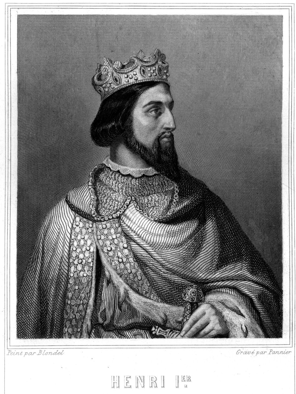 हेनरी I का पोर्ट्रेट (सी। 1008 - 1060), फ्रांस के राजा - लवली द्वारा "" फ्रेंच का इतिहास "" में, उत्कीर्णन, एनडी। द्वारा अज्ञात कलाकार