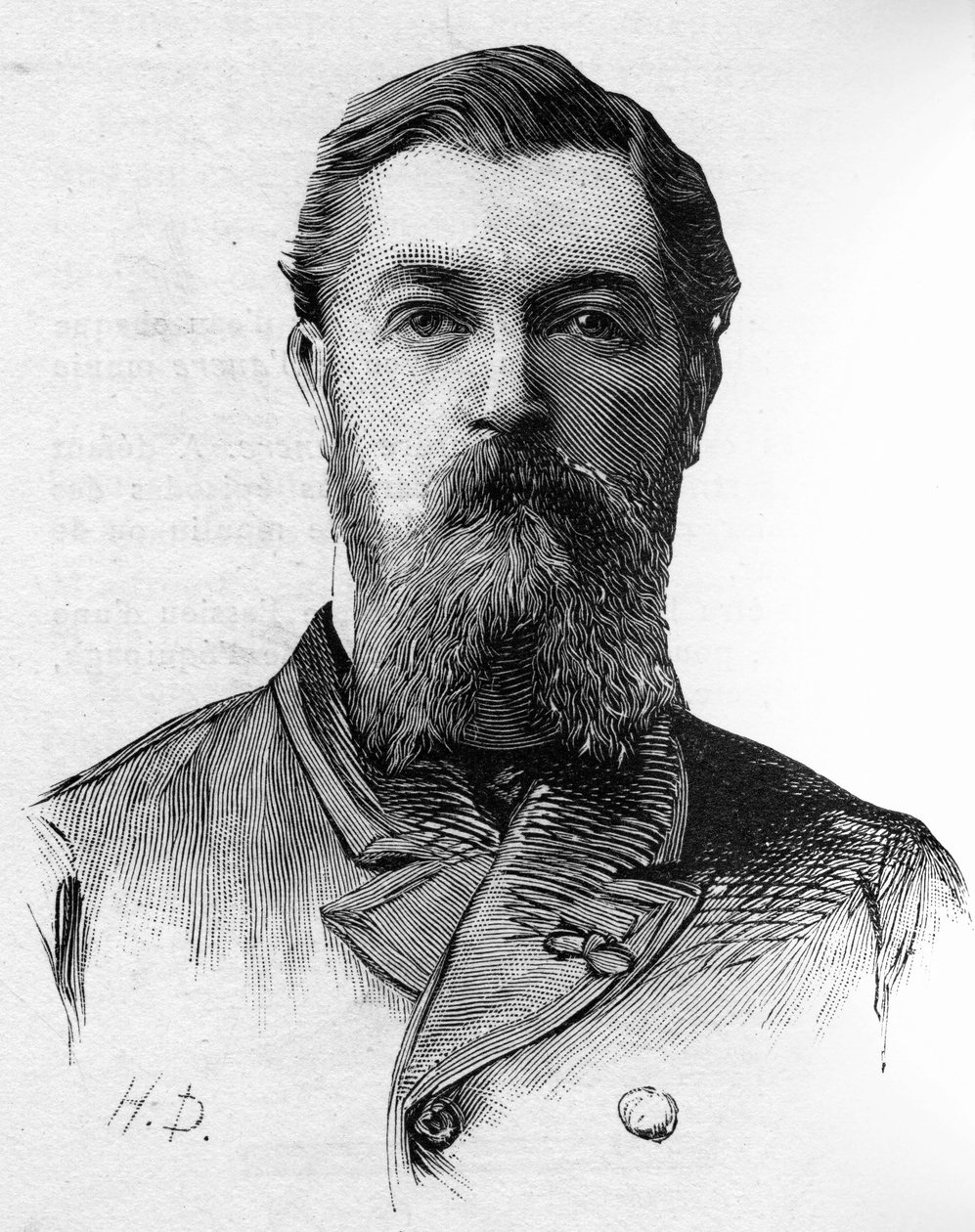 1885 और 1887 के बीच प्रतिनियुक्त हेनरी रौलेक्स डगेज (1849-1887) का पोर्ट्रेट। द्वारा अज्ञात कलाकार