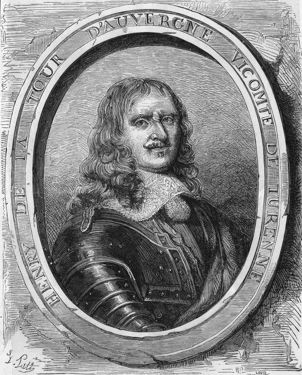 हेनरी डी ला टूर डी औवेर्गने का पोर्ट्रेट, ट्यूरेन का विस्काउंट (1611 - 1675), फ्रांस का मार्शल। द्वारा अज्ञात कलाकार