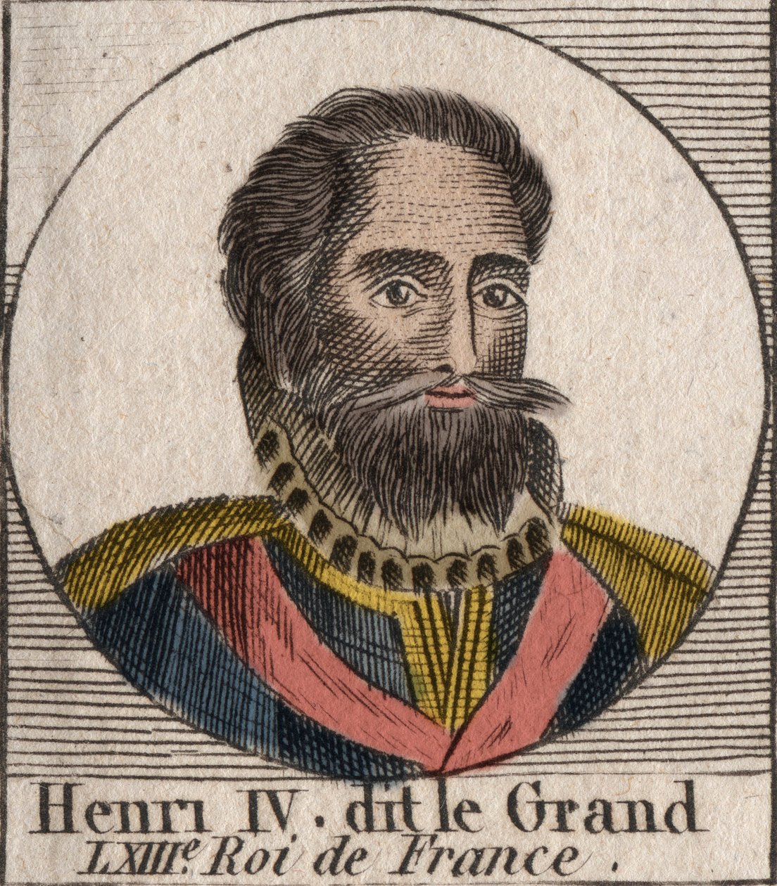 हेनरी IV का पोर्ट्रेट (1553-1610) फ्रांस के राजा - हेनरी IV का पोर्ट्रेट (1553-1610) फ्रांस के राजा - चार्ल्स कॉन्स्टेंट ले टेलर 1821 द्वारा "इंस्ट्रक्शन सुर ल हिस्टोइरे डी फ्रांस" से उत्कीर्णन द्वारा अज्ञात कलाकार